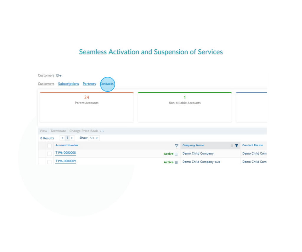 Seamless Activation and Suspension of Services