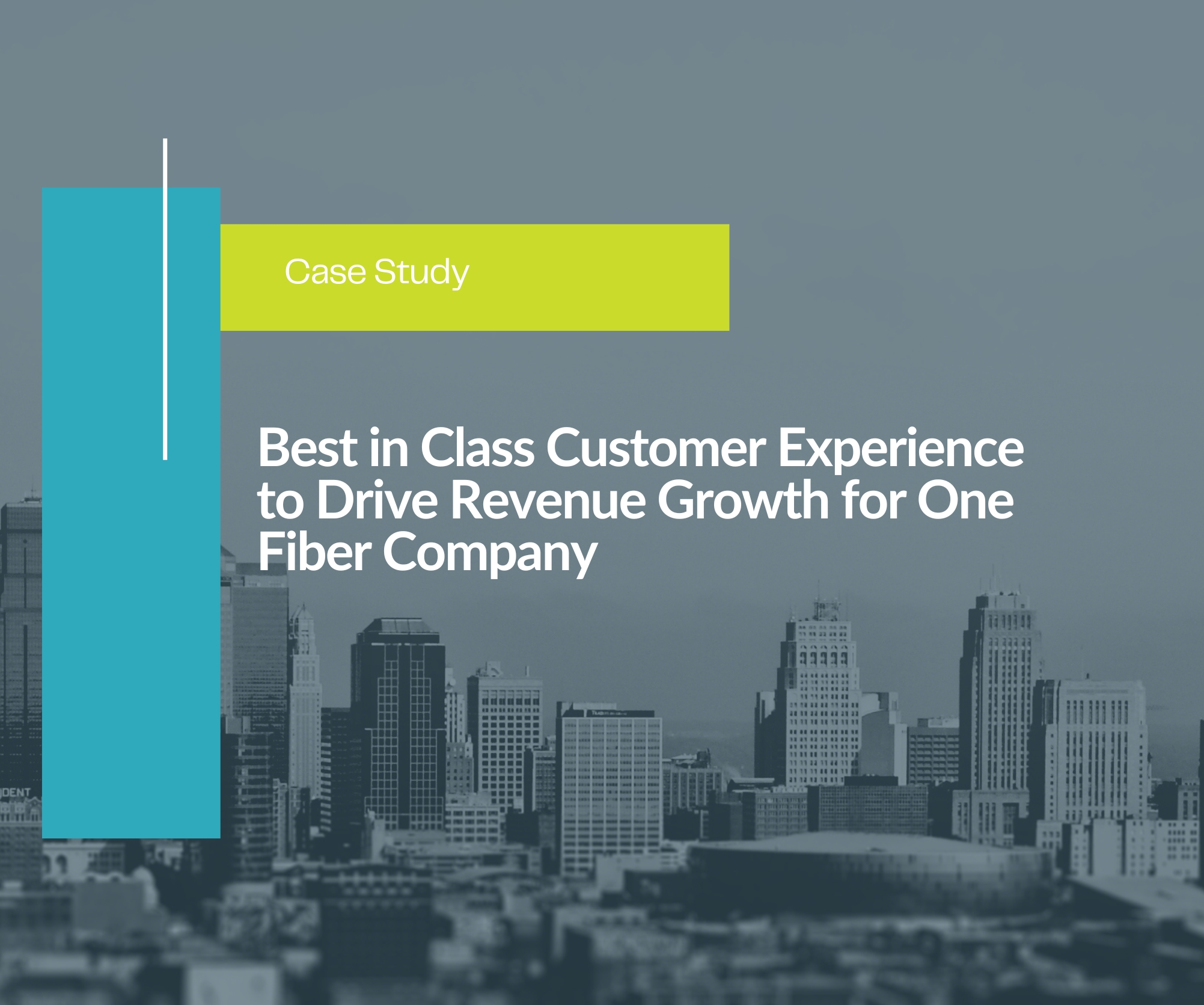 Best in Class Customer Experience to Drive Revenue Growth for One Fiber Company