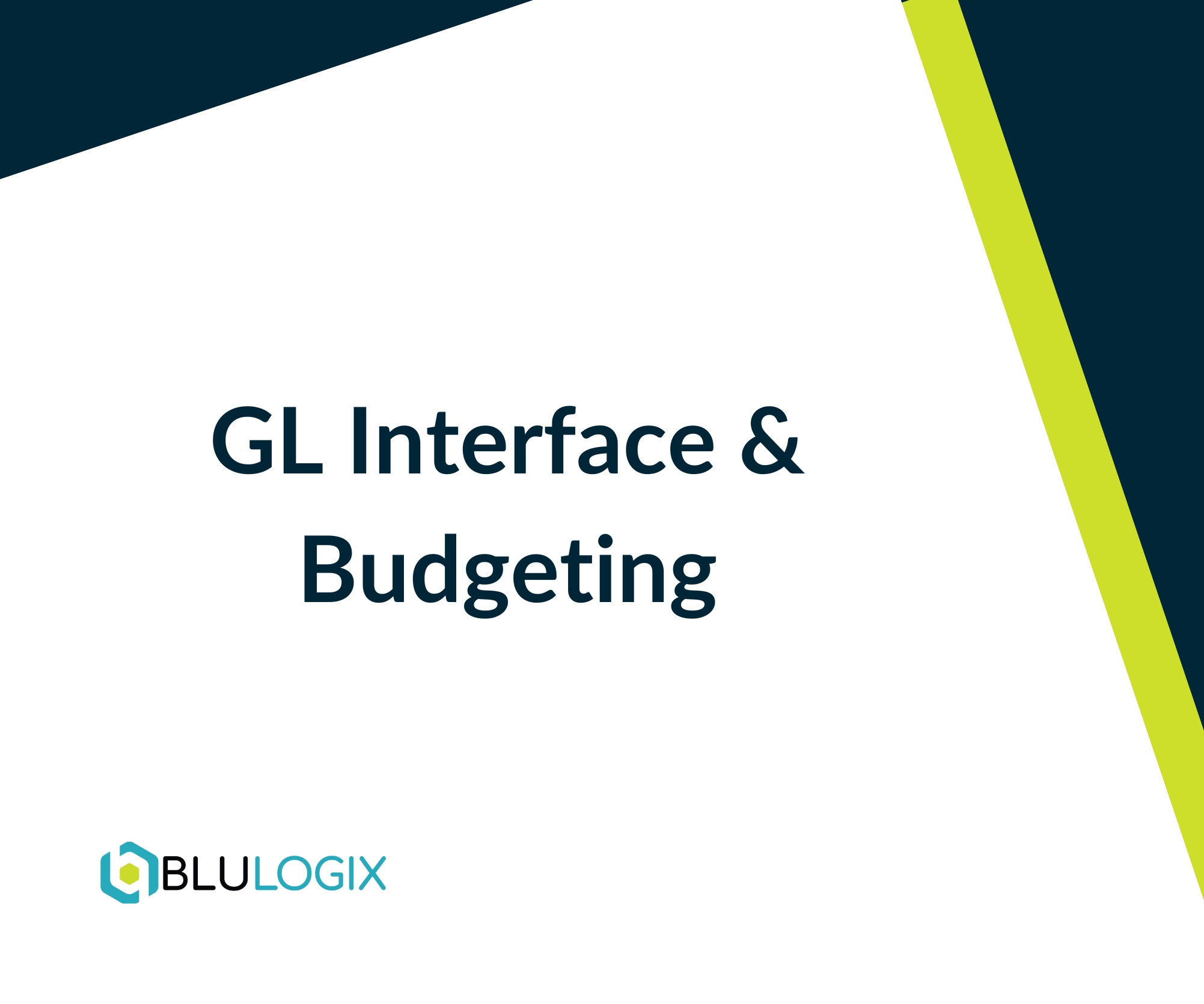 GL Interface & Budgeting