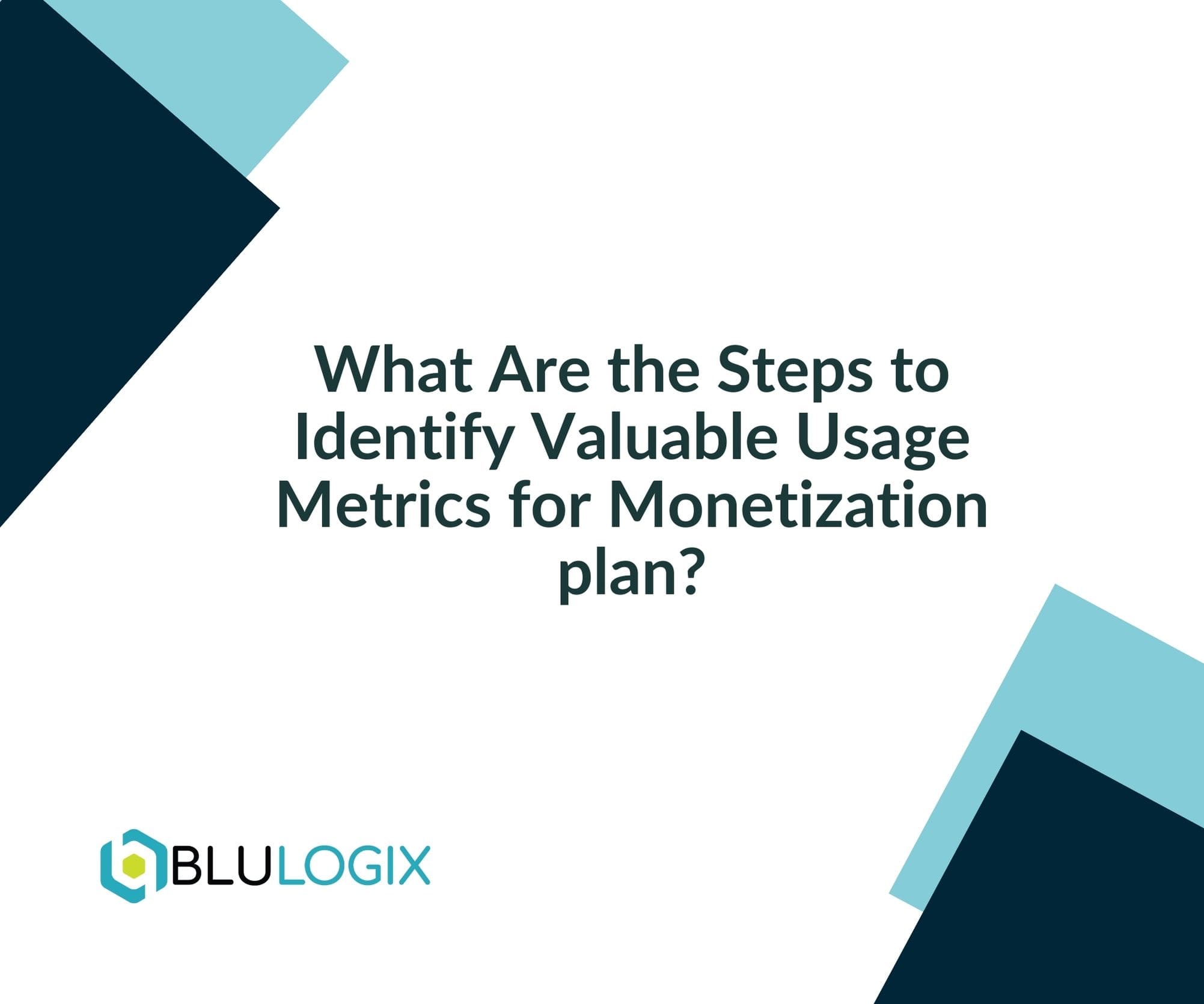 What Are the Steps to Identify Valuable Usage Metrics for Monetization plan